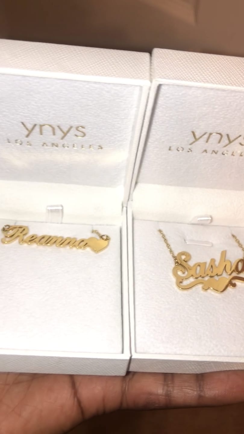 Customer photo review of Love Name Necklace
