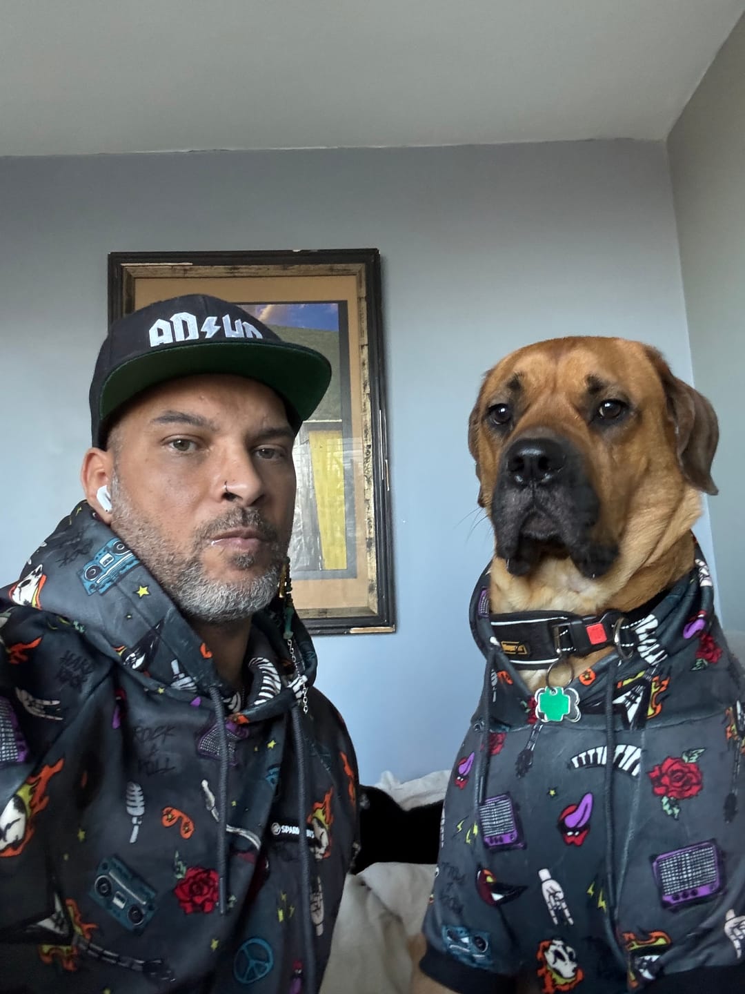Customer photo review of Rock and Roll Human Hoodie