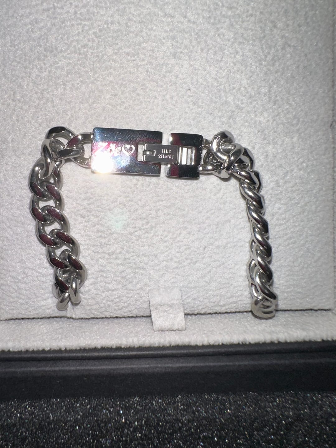 Customer photo review of 8mm Cuban Link Engravable Chain
