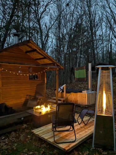 Customer photo review of Wood Burning Hot Tub