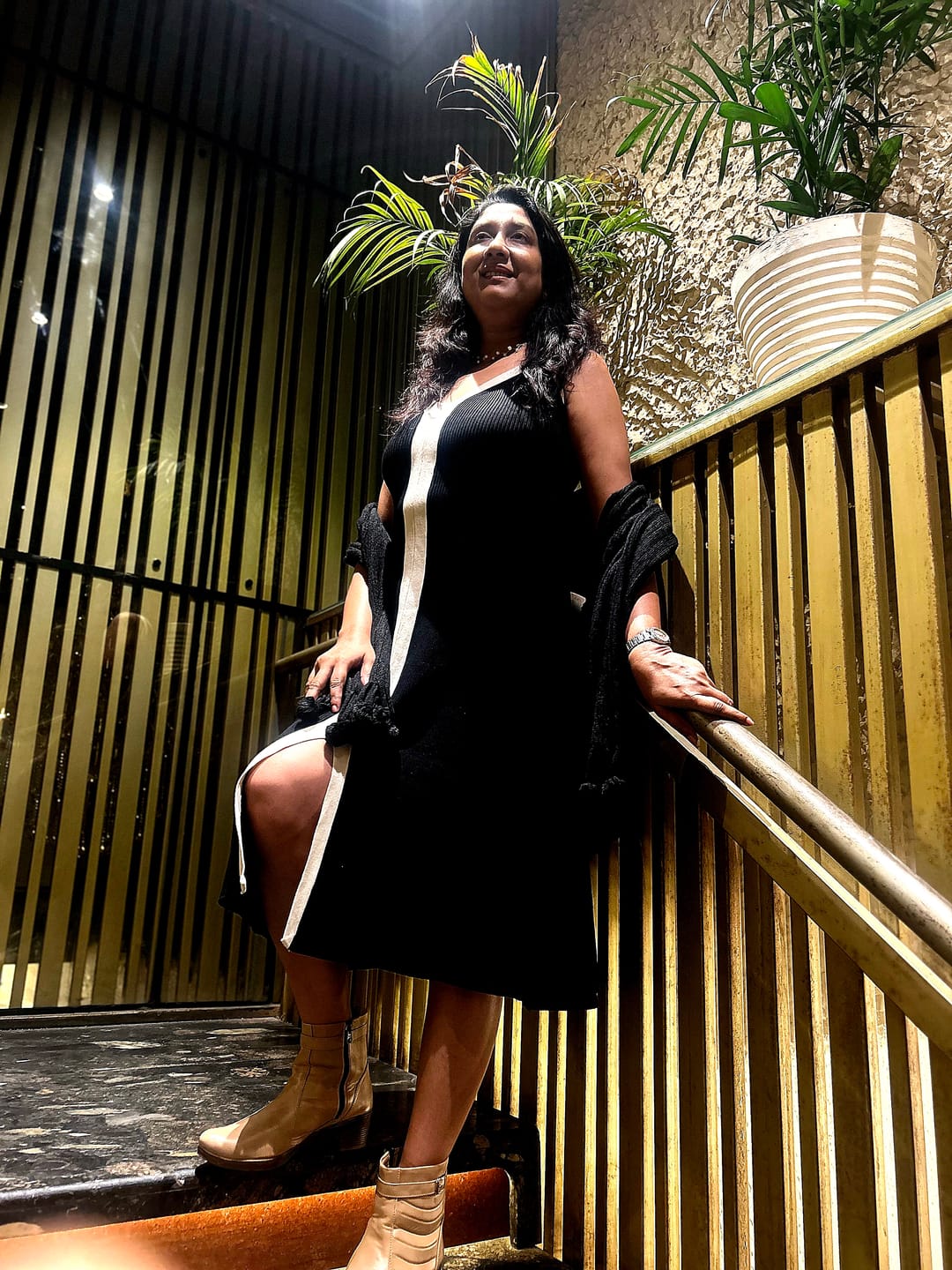 Customer photo review of Jaden Soft Knit Dress in Black