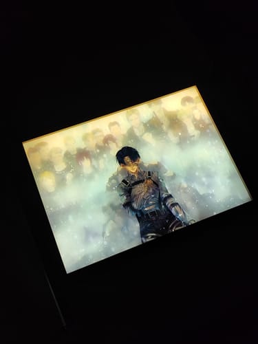 Customer photo review of AOT Series LED Light Painting Anime Photo Frame Wall Art