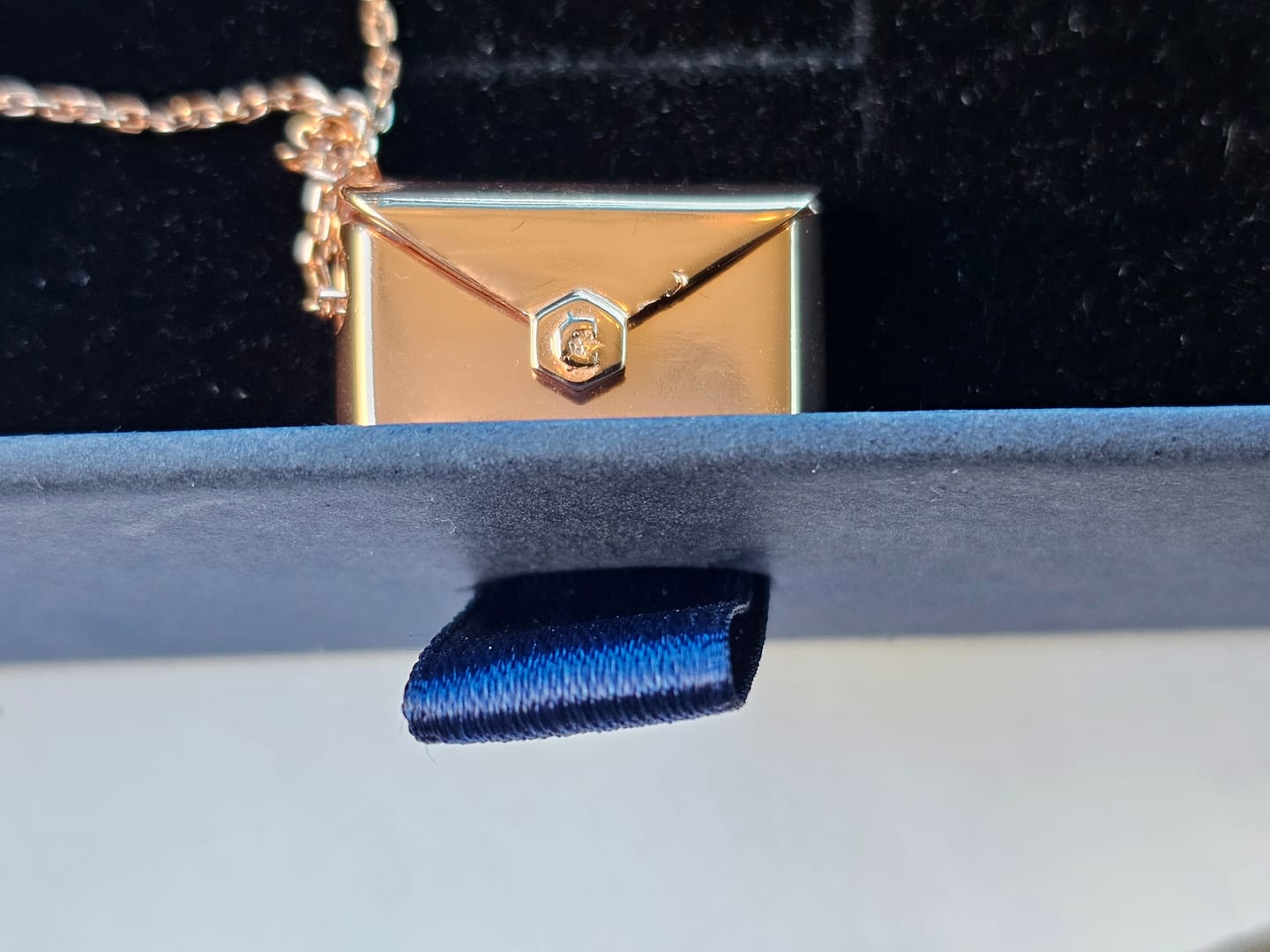 Customer photo review of Custom Photo Envelope Locket Necklace