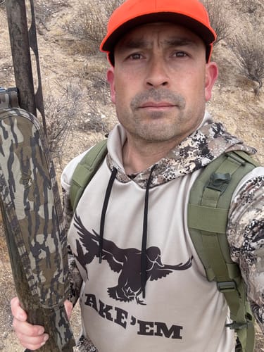 Customer photo review of Duck Hunting, Take'Em, Mid Weight Pullover Hoodie (Tan Camo)