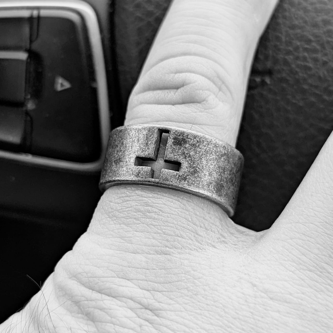 Customer photo review of BLACKED CROSS.