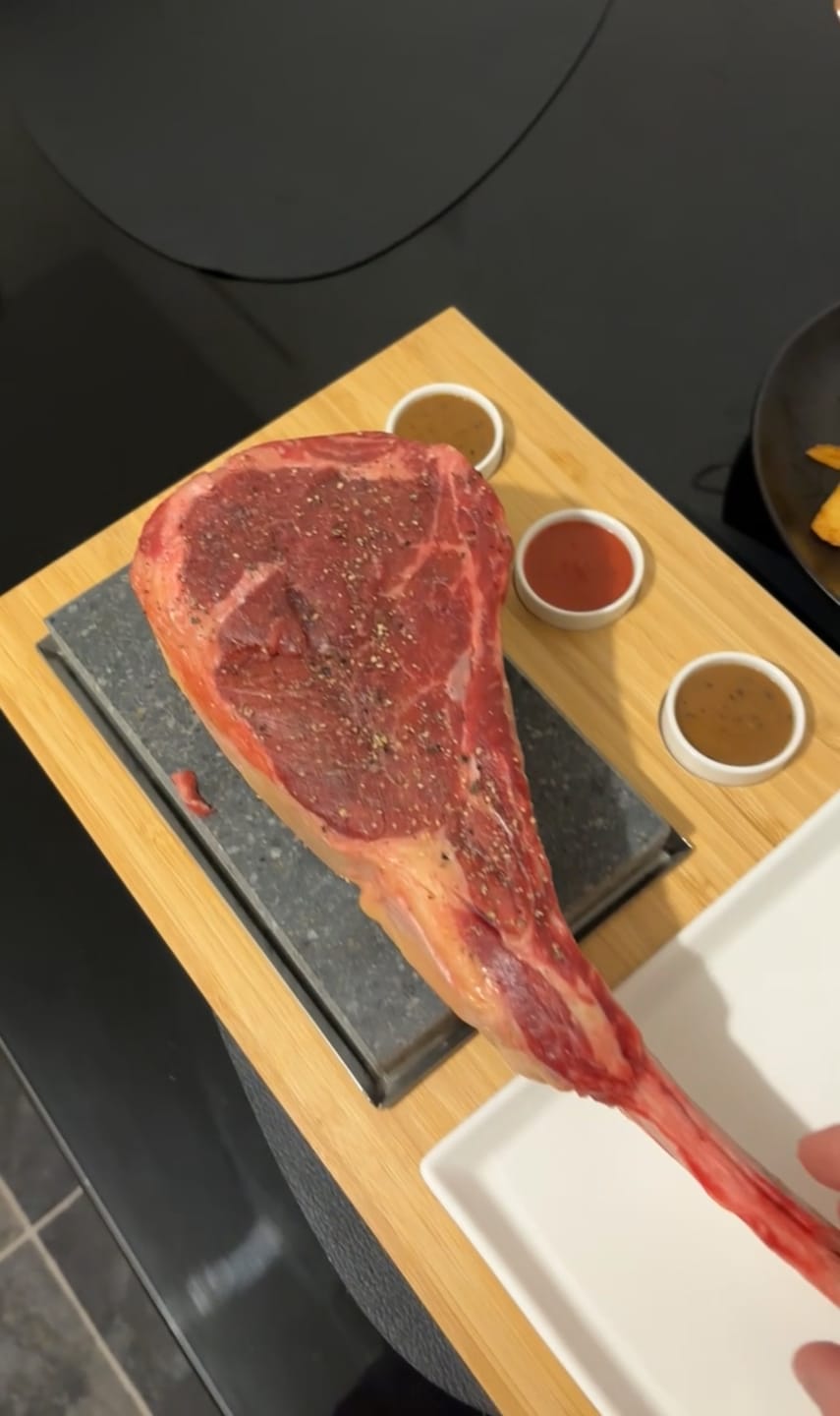 Customer photo review of The SteakStones Sizzling Steak Set