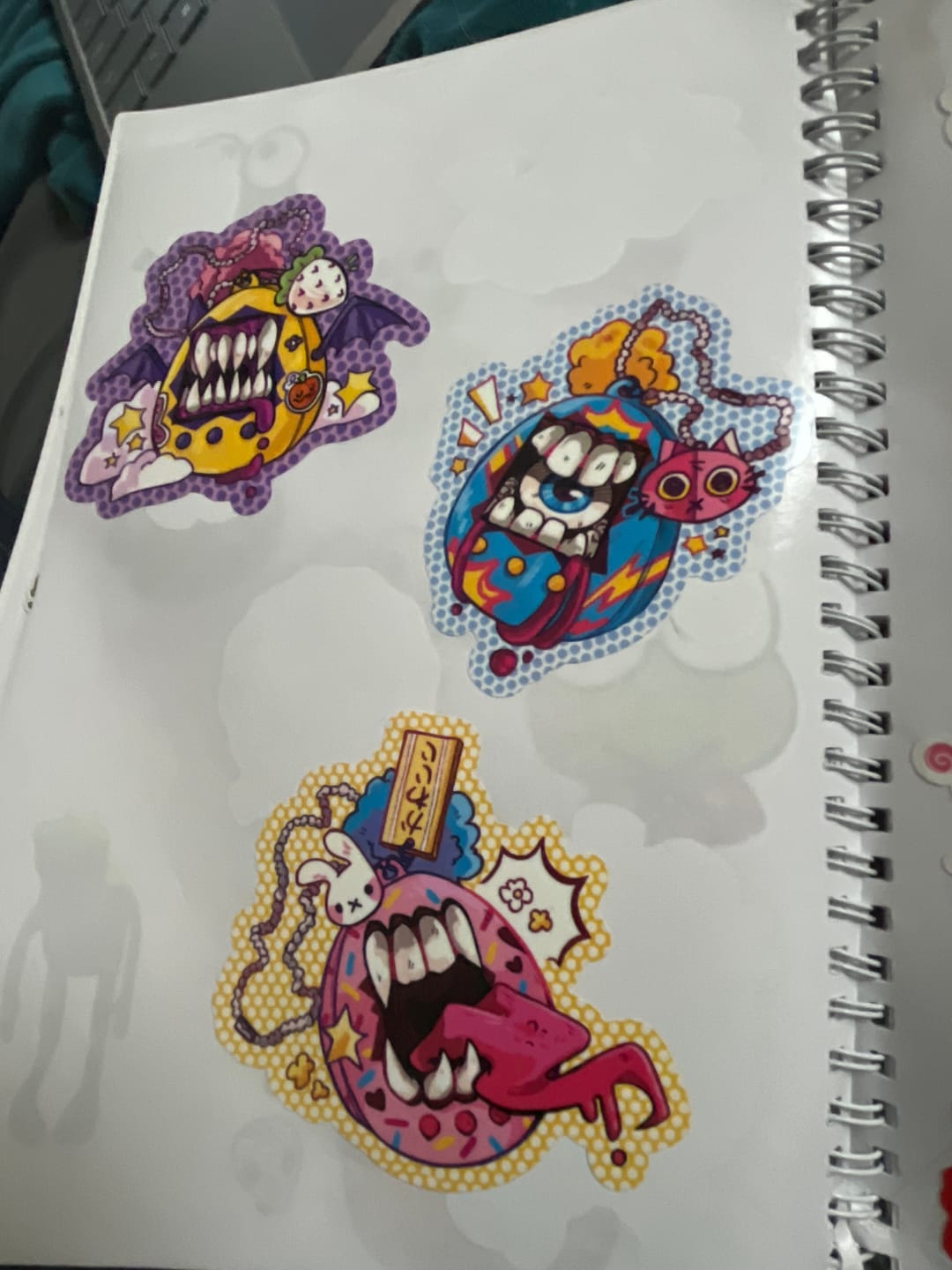 Customer photo review of Harajuku Virtual Pet Stickers!