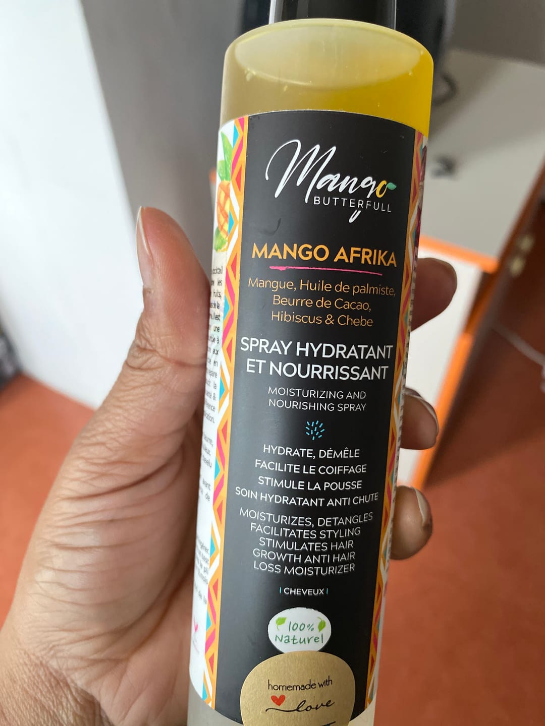 Customer photo review of Spray Hydratant et nourrissant - MANGO AFRIKA
