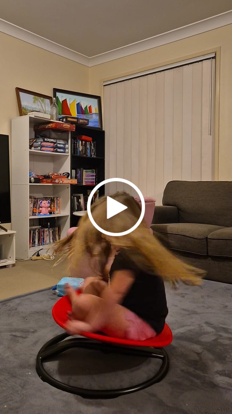 Customer video review of Sensory Integration Vestibular Stimulation Swivel Chair Gross Motor Skill Training