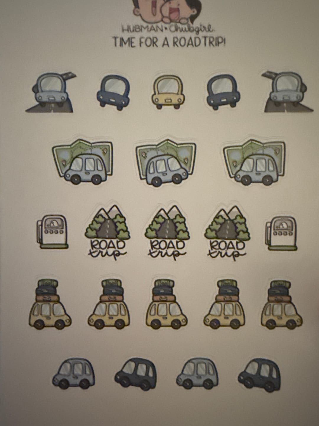 Customer photo review of Time for a Roadtrip Planner Stickers