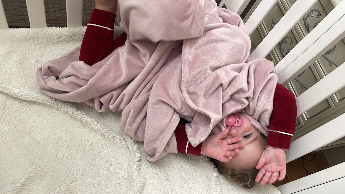 Customer photo review of BiggerBee Throw Blanket ~ Dusty Lavender
