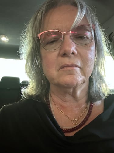 Customer photo review of Maroon + White Necklace Stack