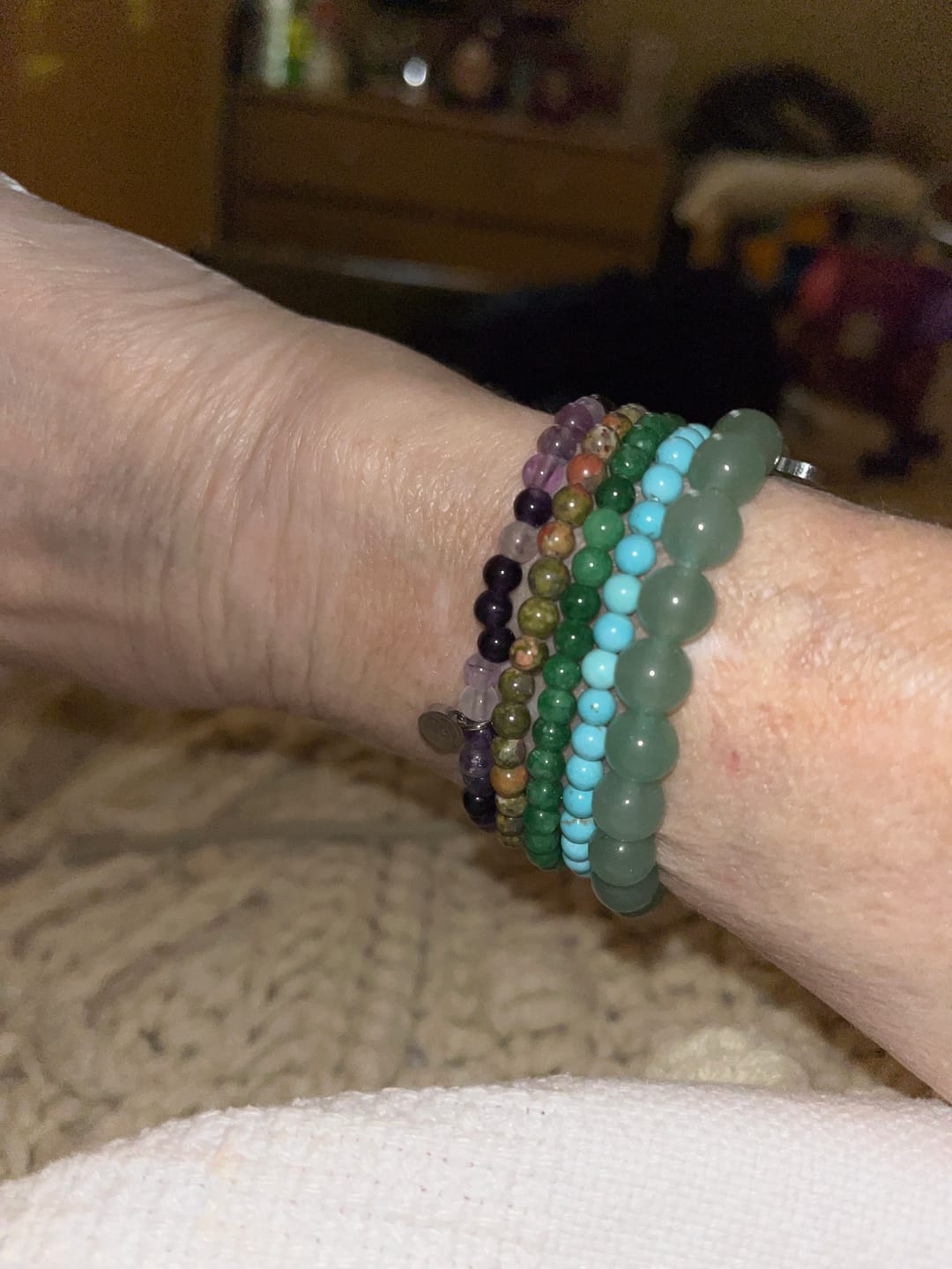 Customer photo review of Purple Fluorite Bracelet Mini