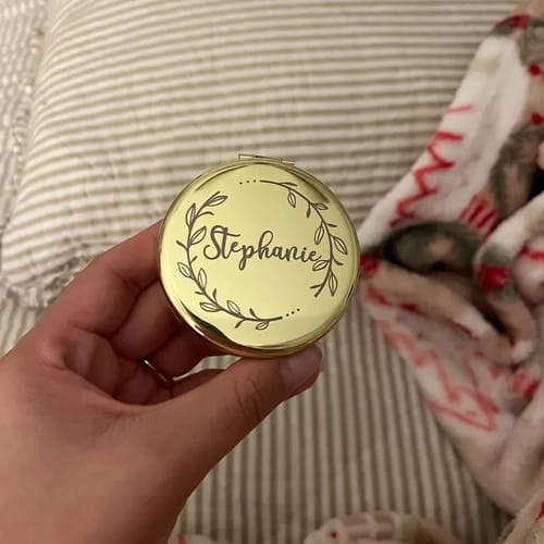Customer photo review of Personalisierter Taschenspiegel