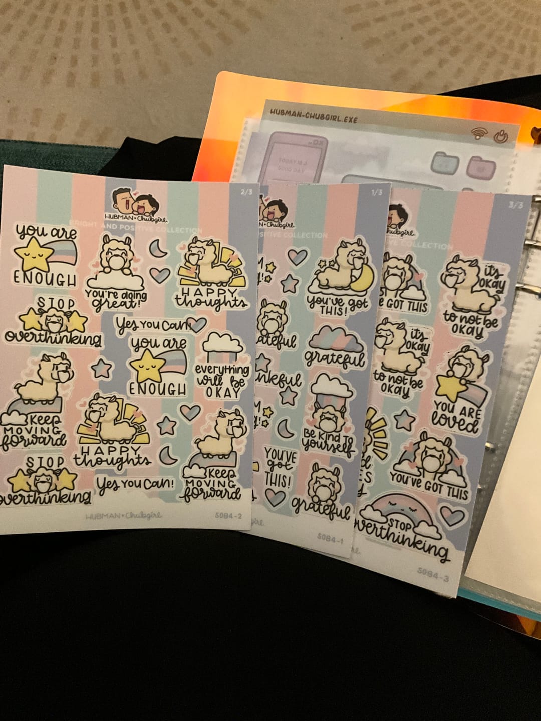 Customer photo review of Bright & Positive Collection Sticker Sheets