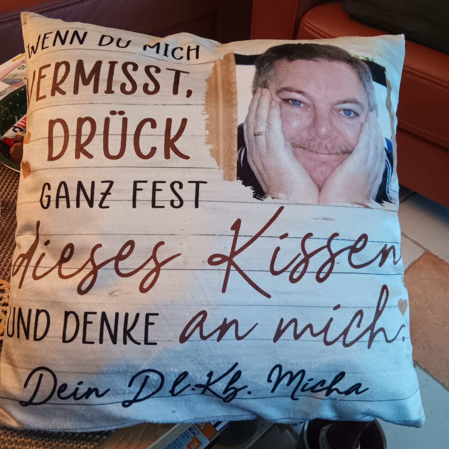 Customer photo review of Immer bei dir - Familien-Kissen