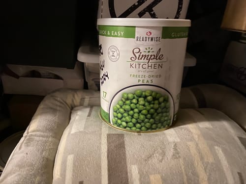 Customer photo review of Freeze-Dried Peas - 17 Serving #10 Can