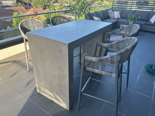 Customer photo review of Parakeet Aluminium and Rattan Outdoor Patio Bar Chair
