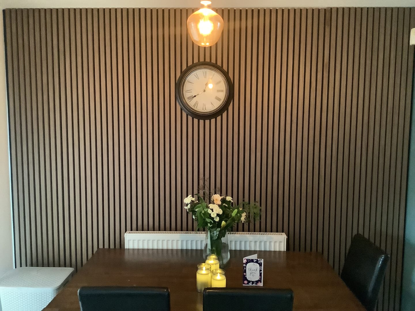 Customer photo review of Wooden Wall Panel | Mocca | Premium 3-sided Wood Veneer