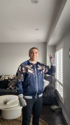 Customer photo review of Double Dragon & Phoenix Sukajan Souvenir Jacket