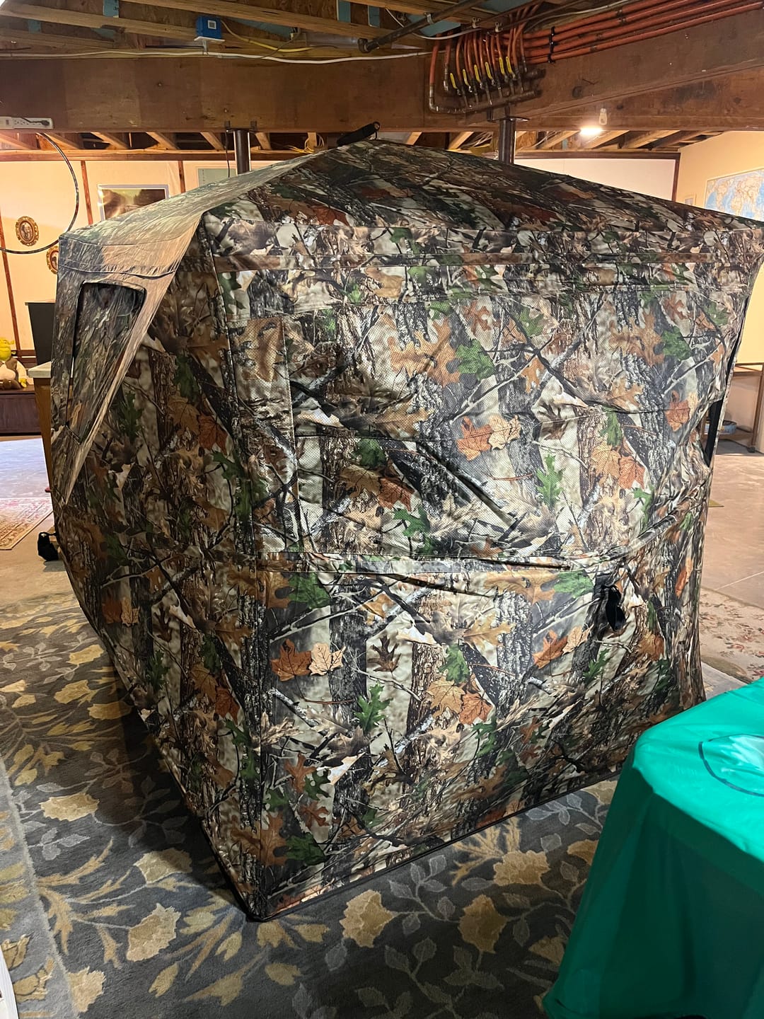 Customer photo review of VisST See-Through Pop-Up Ground Blinds with Silent Magnetic Door