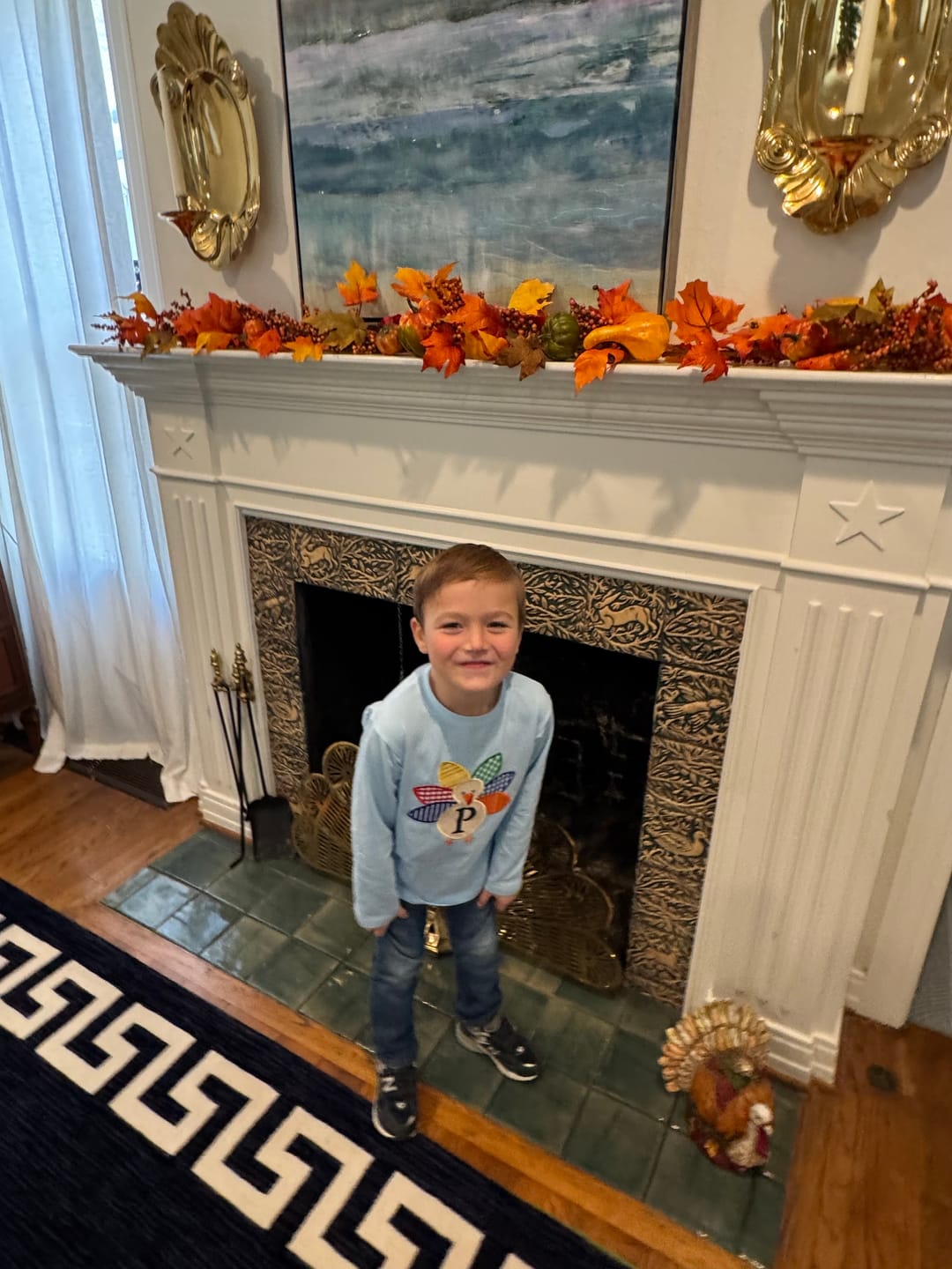 Customer photo review of Turkey Light Blue Long Sleeve Shirt