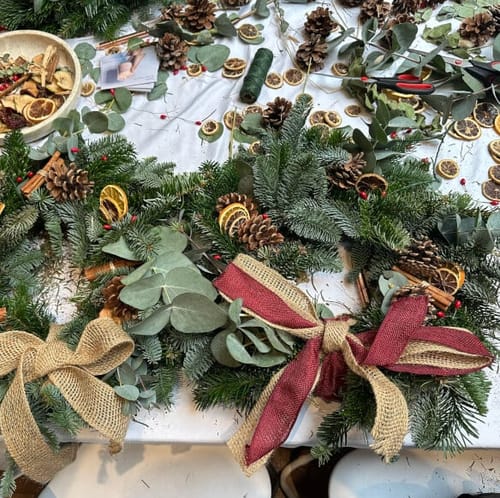 Customer photo review of Christmas Wreath Making Workshop, SHOREDITCH LONDON - £59