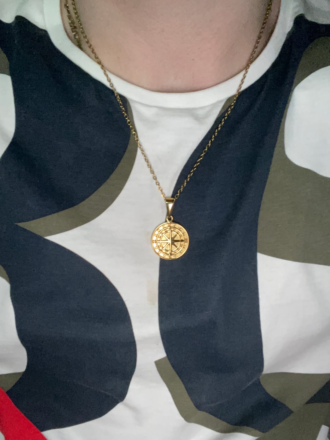 Customer photo review of "To My Son" - Compass Pendant