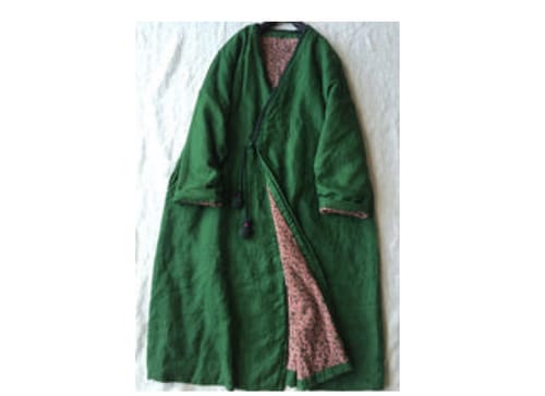 Customer photo review of Women Green V Neck Button Cotton Filled Parka Long Coats Winter