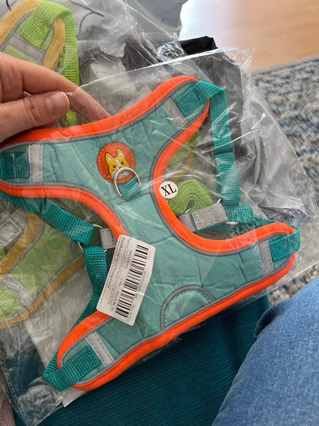 Customer photo review of Reflective Dog Harness and Leash Set - Adjustable Vest and Chest Strap for Puppies and Small to Medium Breeds