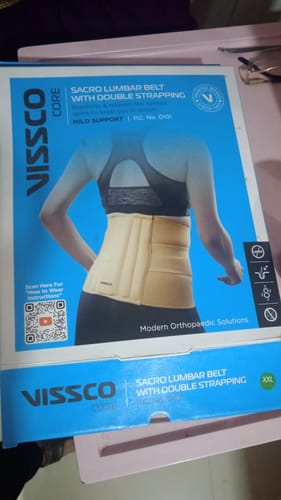 Customer photo review of Sacro Lumbar Belt 12" Back Double Strap | Supports the Lower back | Corrects Posture & Relieves Back Pain (Beige)