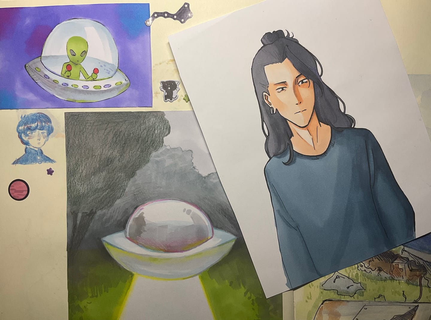 Customer photo review of Ohuhu Oahu 120 Colors Dual Tips Alcohol Art Markers, Fine & Chisel
