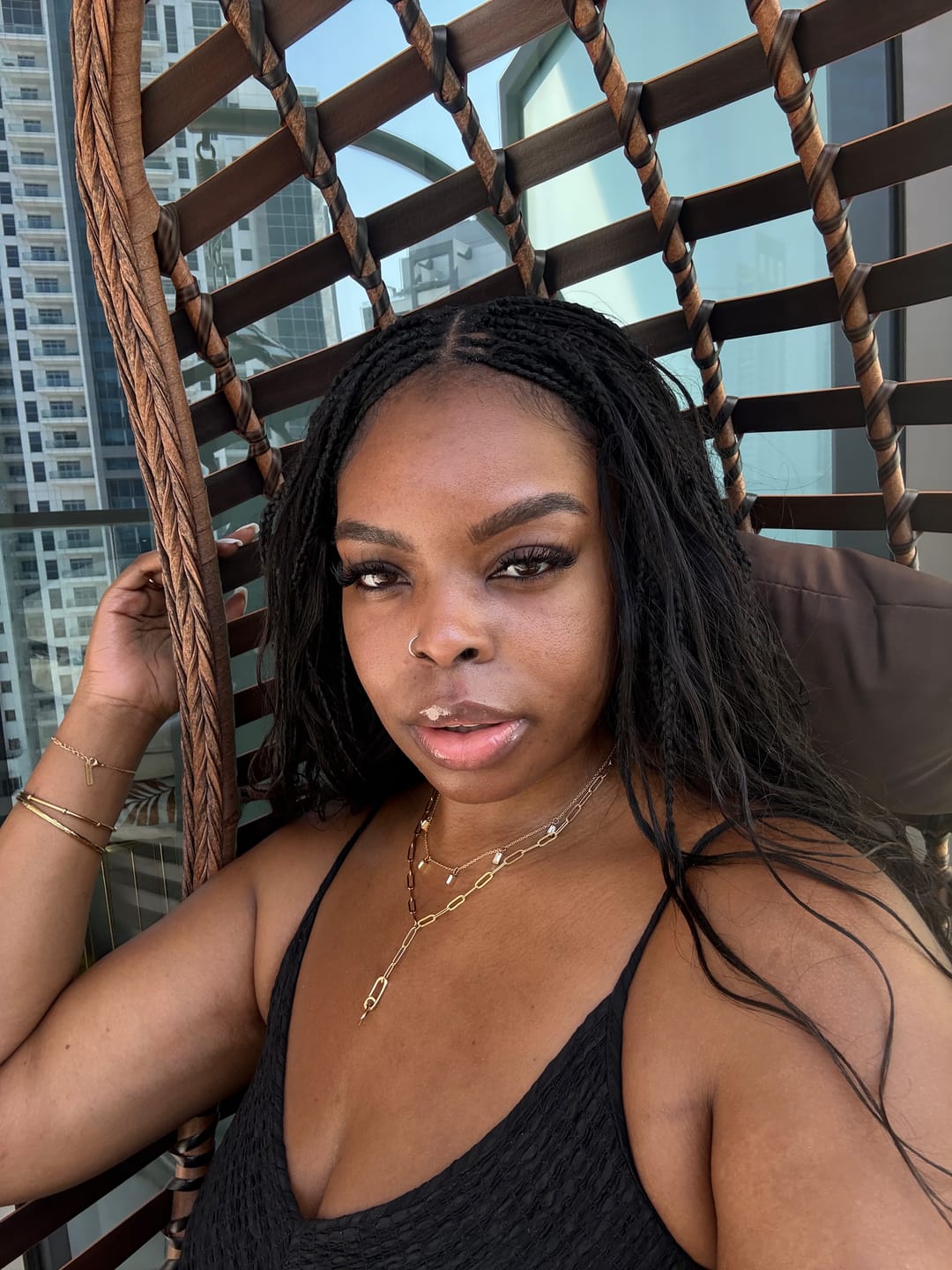 Customer photo review of Half Braids Half Sew-In Combo Deal Body Wave Natural Color