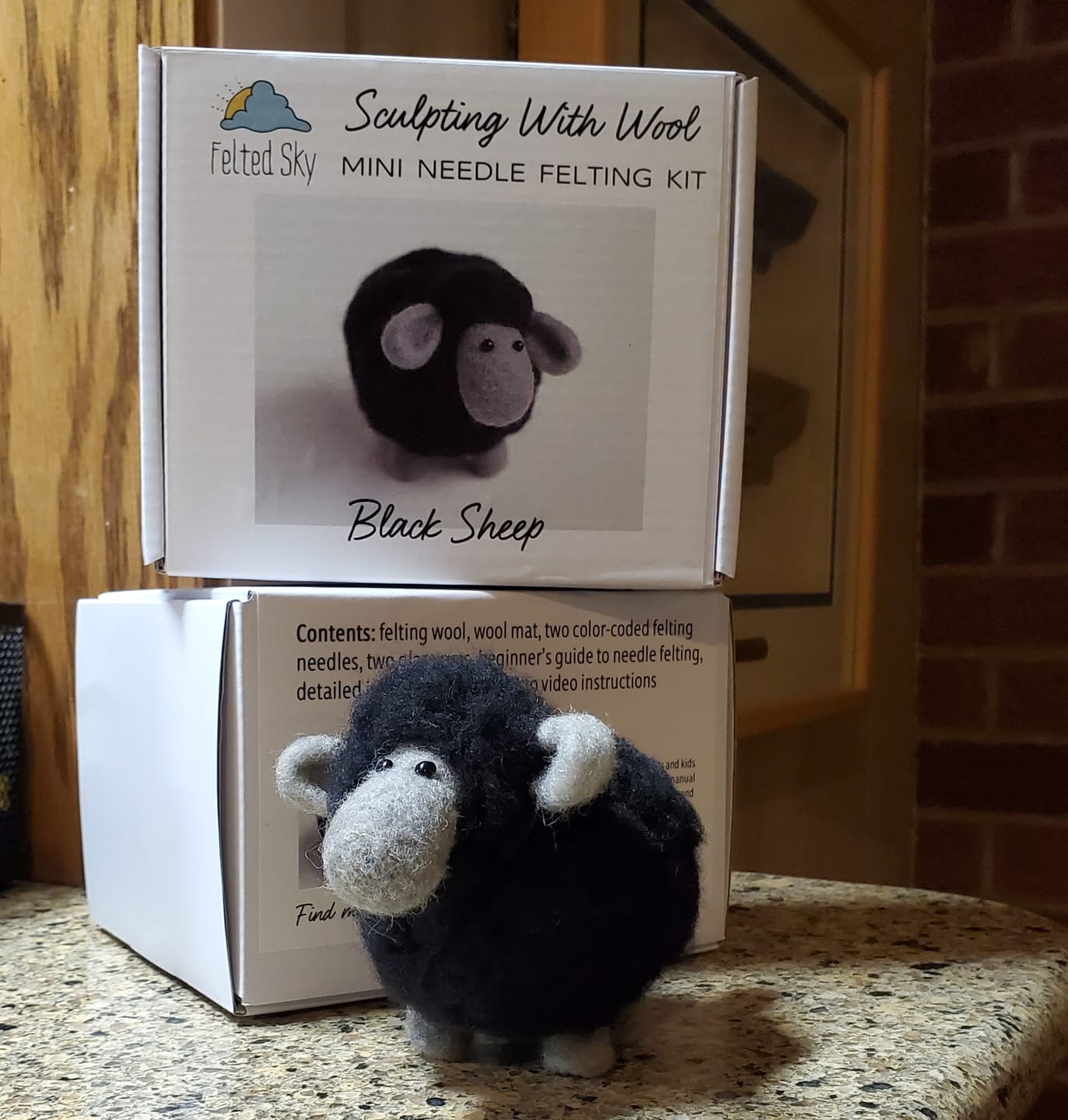 Customer photo review of Black Sheep Mini Needle Felting Kit