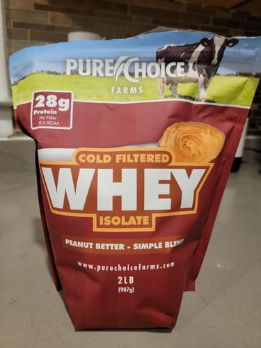 Customer photo review of Whey Protein Isolate Peanut Better