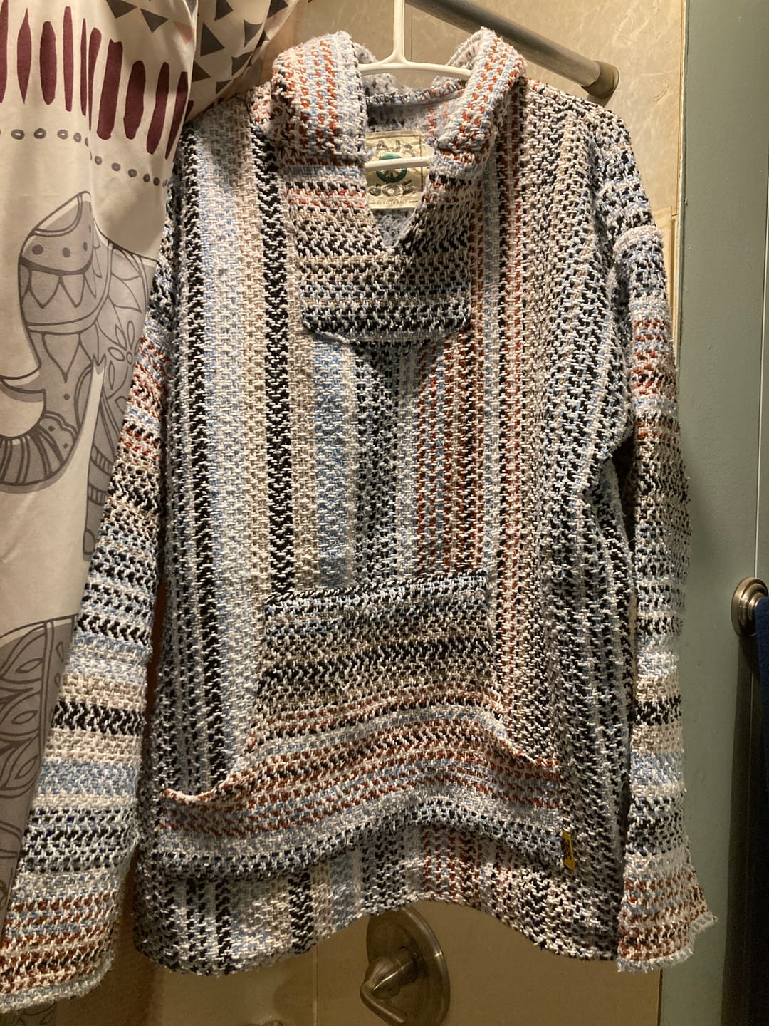 Customer photo review of Classic Stripe Terracotta Baja Hoodie