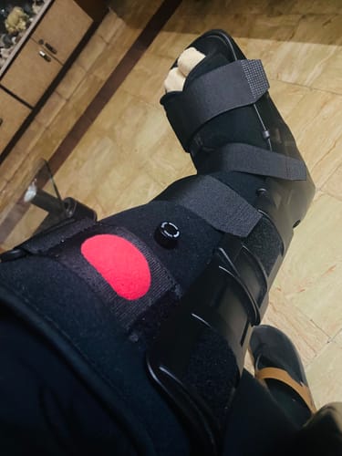Customer photo review of Pneumatic Walker Boot (Single Push Button - Long Type with 17" Height)