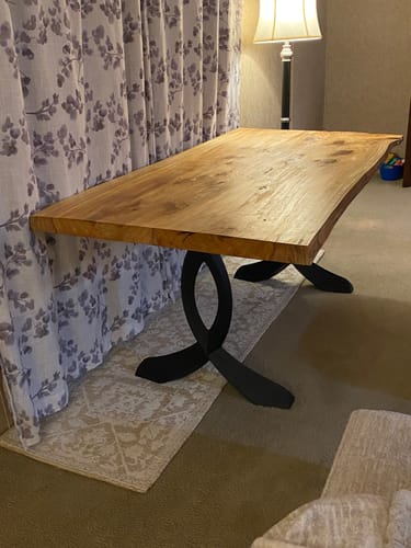 Customer photo review of Furniture Legs 418 Curva 28H, Metal Dining Table Legs