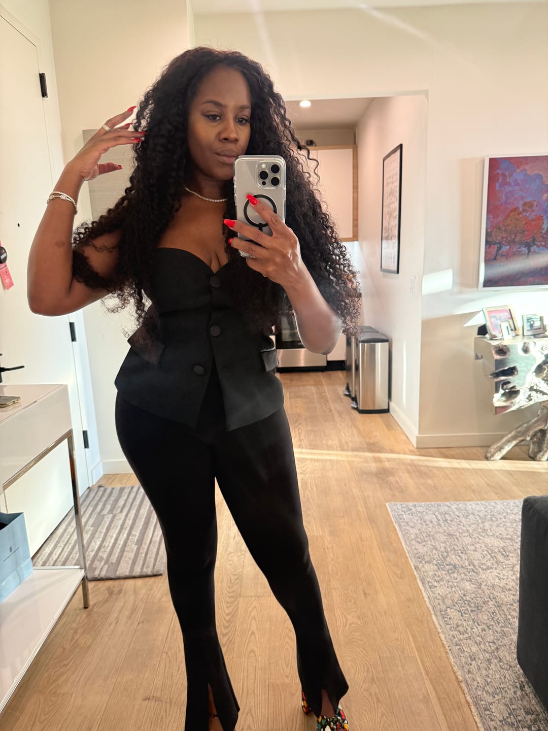 Customer photo review of Water Curly Human Hair Bundles Natural Color