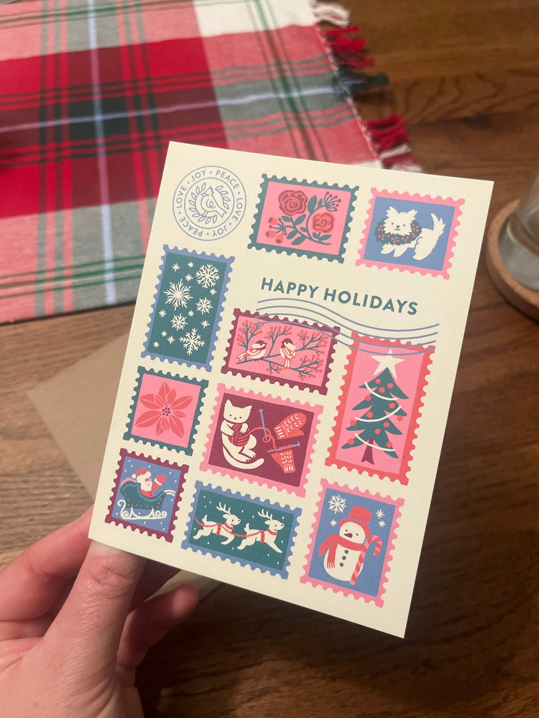 Customer photo review of Christmas Postage Holiday Card Set