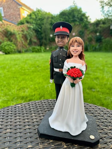 Customer photo review of Bobblehead Clay Doll Custom Wedding Gift Anniversary Christmas Gifts