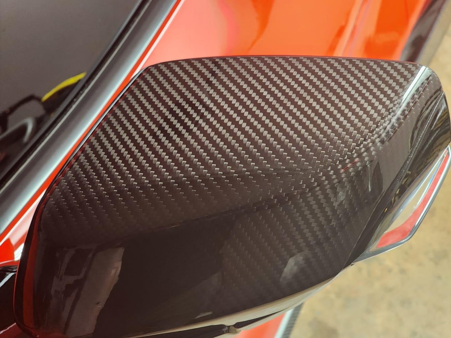 Customer photo review of Chevrolet Corvette C8 Upper Mirror Covers