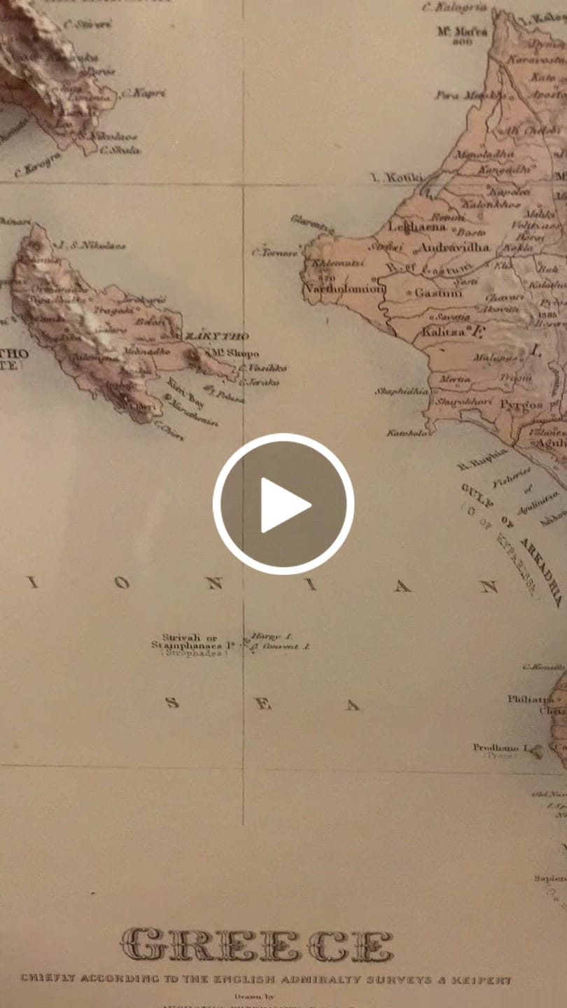 Customer video review of Old Map of Greece in 1872 by Archibald Fullarton - Athens, Piraeus, Kalamata, Patras, Nafplion