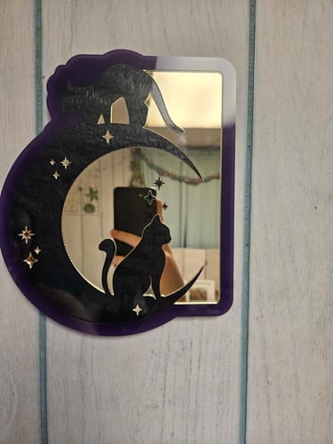 Customer photo review of Meow at the Moon Wall Art & Mirror