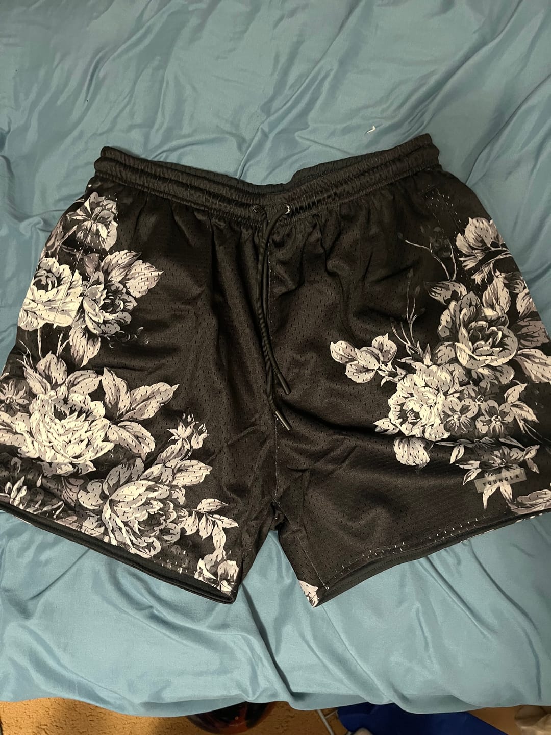 Customer photo review of 1111 -  Skulls & Roses Reversible Shorts