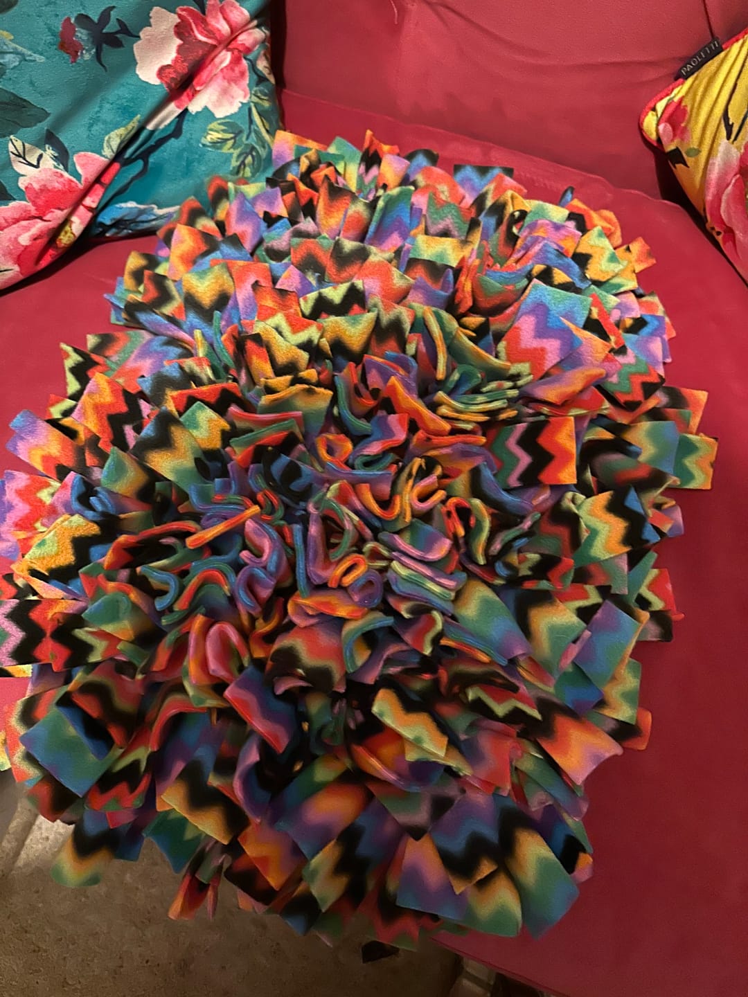 Customer photo review of Multicoloured Zig Zag Anti Pill Polar Fleece