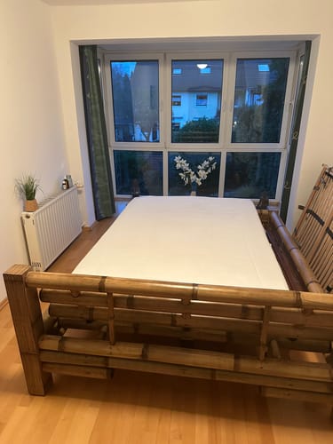 Customer photo review of Designer Bambus Bett TABANAN 160x200 HonigAntik