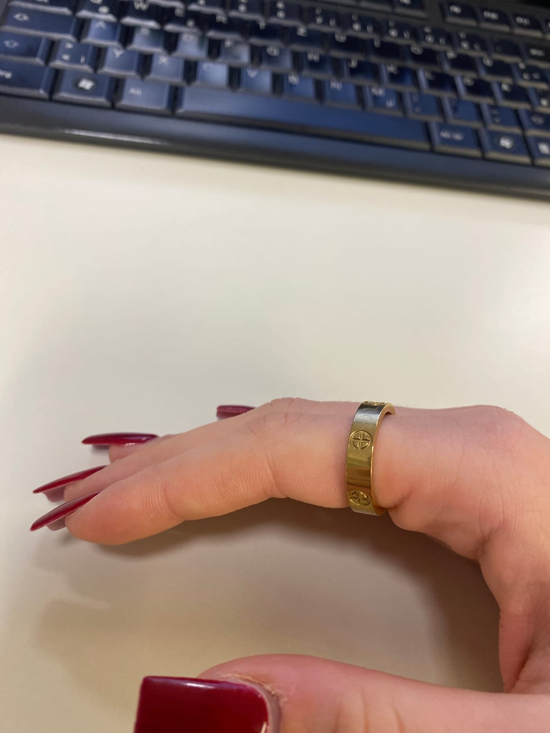 Customer photo review of Timeless Affection Ring 14 Karat vergoldet