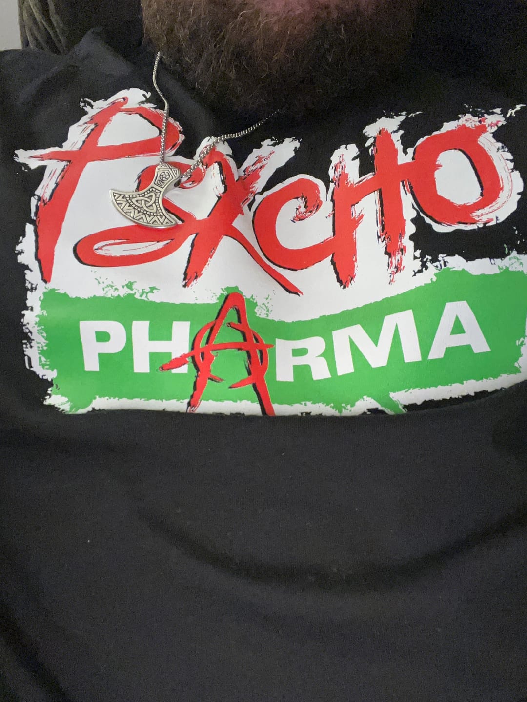Customer photo review of Psycho Pharma Logo Tee