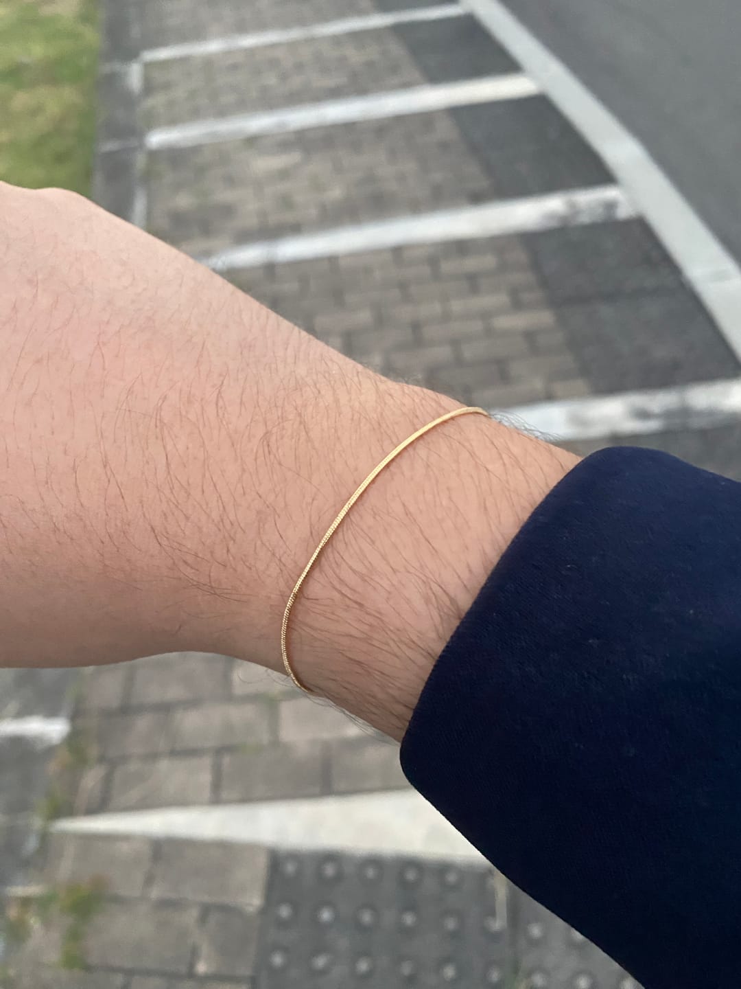 Customer photo review of Pulsera Cola de Ratón en Oro laminado 18k